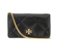 Tory Burch Portefeuille Femme Kira Diamond en cuir matelassé avec chaîne Noir Taille ONE Size