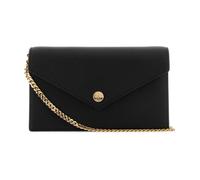 Tory Burch - Portefeuille enveloppe avec chaîne en cuir grainé - Femme - Sacs - Noir - Taille: ONE Size