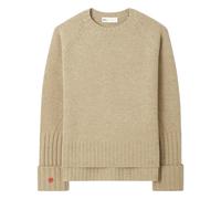 Tory Burch - Pull col roulé en laine mérinos - Femme - Pulls - Beige - Taille: 40 FR