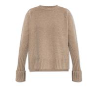 Tory Burch - Pull en laine à col rond - Femme - Pulls - Beige - Taille: 40 FR
