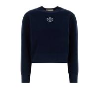 Tory Burch - Pull en mélange de laine - Femme - Pulls - Bleu - Taille: 38 FR