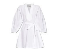 Tory Burch - Robe avec un décolleté en V - Femme - Robes - Blanc - Taille: 40 FR