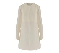 Tory Burch - Robe boutonnée à col mandarin - Femme - Robes - Blanc - Taille: 38 FR