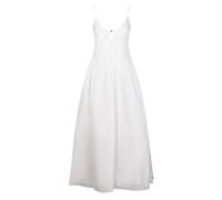 Tory Burch - Robe en lin cintrée - Femme - Robes - Blanc - Taille: 40 FR
