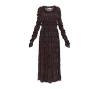 Tory Burch - Robe en velours froncé - Femme - Robes - Brun - Taille: 36 FR