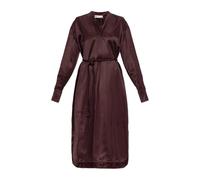 Tory Burch - Robe Satinée avec Cordon de Serrage Décoratif - Femme - Robes - Rouge - Taille: 36 FR