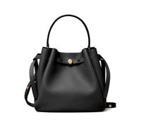 Tory Burch – Sac seau Romy femme – Cuir martelé noir – Taille One Size