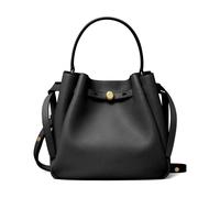 Tory Burch – Sac seau Romy femme – Cuir martelé noir – Taille One Size