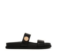 Tory Burch - Romy Sport Leather Slides - Femme - Chaussures - Noir - Taille: 38 EU