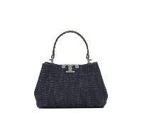 Tory Burch sac à main femme bleu en coton et laine - UNI