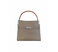 TORY BURCH Sac en cuir - Sac à main Double Bag LEE RADZIWILL Small gris