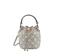 tory burch sac seau femme gris t monogram - UNI