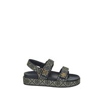 Tory Burch - Sandale Sport en Toile Monogramme Kira - Femme - Chaussures - Multicolore - Taille: 36 EU