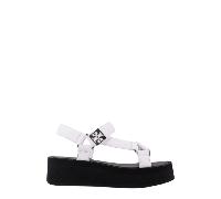 Tory Burch sandales compensées femme blanches mellow en cuir - 5½