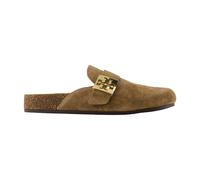Tory Burch - Sandales en cuir marron à enfiler - Femme - Chaussures - Brun - Taille: 36 EU