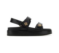 Tory Burch - Sandales en cuir noir Kira - Femme - Chaussures - Noir - Taille: 37 EU