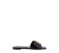 Tory Burch sandales plates femme noires eleanor en cuir - 6½