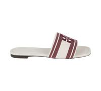 Tory Burch - Sandales Slides Jacquard - Femme - Chaussures - Blanc - Taille: 35 EU