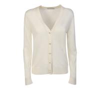 Tory Burch - Simone Cardigan - Femme - Pulls - Blanc - Taille: 38 FR