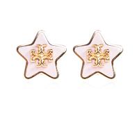 Tory Burch - Star-shaped Earrings - Femme - Accessoires - Rose - Taille: ONE Size