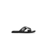 Tory Burch - T-Lock Slides - Femme - Chaussures - Noir - Taille: 36 EU