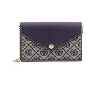 Tory Burch - T Monogram Envelope Chain Wallet - Femme - Accessoires - Bleu - Taille: ONE Size