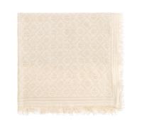 Tory Burch - T Monogram Floral Oblong Scarf - Femme - Accessoires - Beige - Taille: ONE Size