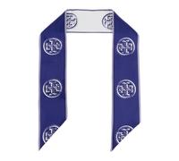 Tory Burch - T Monogram Ribbon Tie - Femme - Accessoires - Bleu - Taille: ONE Size