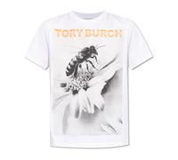 Tory Burch - T-shirt avec impression colorée - Femme - Tops - Blanc - Taille: 38 FR