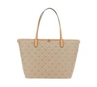 Tory Burch - Tote Monogram Zippé - Femme - Sacs - Beige - Taille: ONE Size