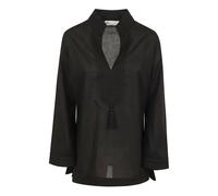 Tory Burch - Tunique légère en voile de coton - Femme - Blouses et Chemises - Noir - Taille: 42 FR