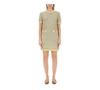 Tory Burch - Velvet Dress - Femme - Robes - Beige - Taille: 40 FR