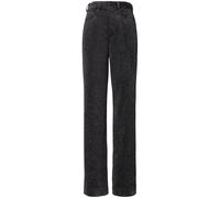 Tory Burch - Wide-Leg Corduroy Pant - Femme - Pantalons - Gris - Taille: 34 FR