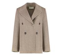 Tory Burch - Wide Twill Jacket - Femme - Vestes - Beige - Taille: 40 FR