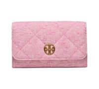 Tory Burch - Willa Tweed Chain Wallet - Femme - Accessoires - Rose - Taille: ONE Size