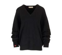 Tory Burch - Wool V-Neck Sweater - Femme - Pulls - Noir - Taille: 38 FR