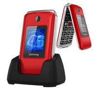 Tosaju 4G Seniors Téléphone Mobile sans contrat Pliable 1200 mAh Batterie Simple Grand Bouton téléphone Portable pour Personnes âgées avec Station de Charge Appel d'urgence Bouton Double Sim Gratuit