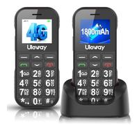 Tosaju 4G Téléphones Portables pour Personnes âgées sans contrat 1800mah Batterie avec Gros Bouton téléphone Portable Facile Gros Bouton Handy avec Station de Charge SOS Bouton d'appel d'urgence