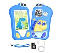 Tosaju Enfants Jouet de Téléphone Mobile avec Double Caméra d'enfants 2,8 Pouces écran Tactile Apprentissage Téléphone Apprentissage Jouet avec 32 Go Carte SD Garçon Fille âge 3 4 5 6 7 8 Cadea Bleu