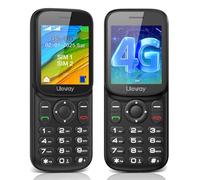 Tosaju Téléphone Portable 4G LTE Mini Basique Débloqué - Autonomie Longue Durée Double SIM Bluetooth Appareil Photo 1000mAh Compatible Tous Opérateurs Téléphone d'urgence ou Secondaire