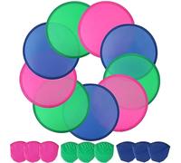 TOSAMZOO Lot de 9 disques volants pliables avec sac de rangement - Disques volants pliables de 24,9 cm - 3 couleurs