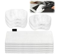 TOSAVGA 10 Bonnettes Microfibre Lingettes pour Karcher Vapeur, 5 Chiffons pour le sol+5 Housses pour la Buse Manuelle pour Nettoyeur Vapeur Karcher Easy Fix SC2 SC3 SC4 SC5