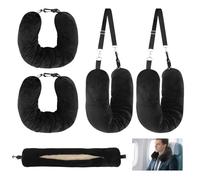 TOSAVGA 2Pcs Oreiller de Voyage a Remplir de Vetement, Coussin Voyage Avion, Oreiller Cervical de Voyage Multifonctionnel en Forme de U, pour Voyager en Voiture Ou en Avion (sans Remplissage)