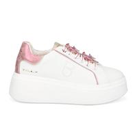Tosca Blu Baskets pour femme Elettra en cuir blanc et fuchsia avec poissons de strass - Elettra 010 C27 - Taille, Blanc, 35 EU