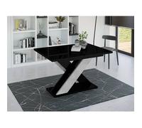 Tosca - table à manger extensible - noir et gris - 4 à 6 personnes - Noir / Gris