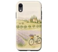 Toscane Lavender Fields Vélo de Campagne Esthétique Coque pour iPhone XR
