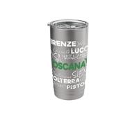 Toscane rétro lettrage Italie souvenir de vacances vintage Gobelet isotherme en acier inoxydable double paroi