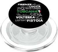 Toscane rétro Lettrage Italie Souvenir de Vacances Vintage PopSockets PopGrip pour MagSafe