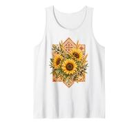 Toscane Tournesols Terre Cuite Carreaux Italie Campagne Débardeur