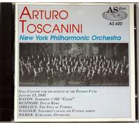 TOSCANINI: GALA CONCERT FOR THE BENIFIT OF THE PENSION FUND, 13, JAN, 1945 - HAYDN SYMPHONY NO. 101, RESPIGHI: PINI DI ROMA, SIBELIUS TEH SWAN OF TUONELA, WAGNER SIEGFRIED'S DEATH AND FUNERAL MARCH, WEBER: EURYANTHE OVERTURE - N.Y.P.O./ LIVE- AS DISC